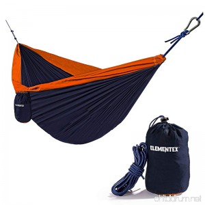 ELEMENTEX Portable Parachute Nylon Travel Camping Backpacking Hammock - Choose Your Size/Color - B07BZBN5KW