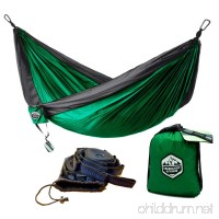 Greenlight Outdoor Double Camping Hammock with Tree Straps - Lightweight Nylon Portable Hammock  Best Parachute Double Hammock For Backpacking  Camping  Travel  Beach  Yard. 118"(L) x 78"(W) - B01N4BWWUK