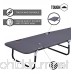 Tough Outdoors Indoor Sleeping Cot [Large] with Carry Handles - Portable Folding Bed for Guests Staying Over Napping & Sleepovers - Foldaway Lightweight & Heavy-Duty - Fits Adults up to 5'10 - B071K5DHT9