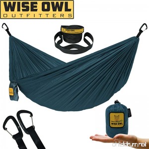 Wise Owl Outfitters Ultralight Hammock With Tree Straps For Camping - Featherlight Compact Durable Ripstop Parachute Nylon Hammocks Lightweight Gear for Outdoors Backpacking Hiking - B07B8H8HYN