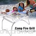 Dilwe Camping Grill Portable Collapsible Stainless Steel Grill with Carrying Bag Camp Fire Bracket for Camping Picnic BBQ - B07DYQ72H2