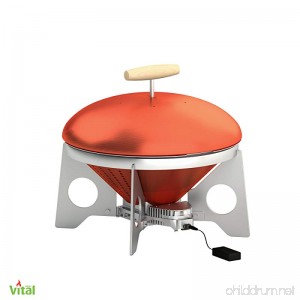 VitalGrill Gourmet BBQ Grill Red/Silver - B00E9NEU4Q