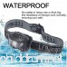 3-Pack Waterproof LED Headlamp (White and Red Lights) 4 Light Modes Lightweight Headlight for Running Hiking Hunting Fishing Camping - B076VQX2BC
