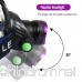 Adjustable Headlamp LED Headlamp Flashlight Headlights with Rechargeable 18650 Batteries USB Charger for Cycling Running Dog Walking Camping Hiking Fishing Night Reading (Purple headlamp) - B075V4J4JK