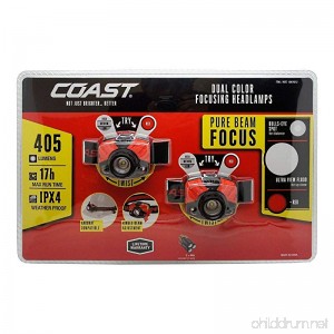 Coast Focusing Headlamps 405 Lumen LED 2 Pack - B01M5LGEM3