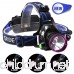 Headlamp GRDE Rechargeable Led Headlamp Headlight Flashlight 3 Modes with Adjustable Thick Head Strap for Camping Hiking Fishing BBQ Repairing Night Walking Morning Running(Purple) - B0776V97B6