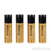 Rechargeable Battery Boruit Rechargeable 4x18650 Battery 4000mAh For Flashlight Bicycle Light Headlamp Torch - B01N0RJYVK