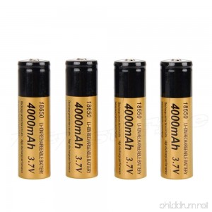 Rechargeable Battery Boruit Rechargeable 4x18650 Battery 4000mAh For Flashlight Bicycle Light Headlamp Torch - B01N0RJYVK