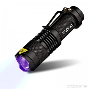 Black Light Flashlight Fsmart Scorpion UV Light Pet Urine Detector Dog Stains Remover Zoomable 3 Mode Ultraviolet Flashlight Aa Battery - B01BUTI8G2