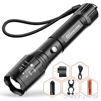 Bright Rechargeable Tactical Flashlight  eSamcore High Lumens LED Flashlights Flash Light with Battery for Camping - B07DD9JLG9