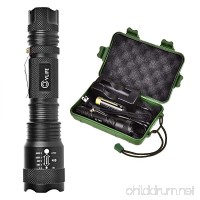CVLIFE LED Tactical Flashlight T6 Outdoor Torch Light with 18650 Rechargeable Battery and Charger - B01MY81P4Y