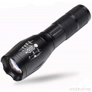 Didakay 3000 Lumens Ultra Bright LED Tactical Flashlight Zoomable 5 Modes w/Adj Focus and w/2 Free e-books - B01IRPLQ98