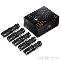 KANGORA Pack of 5  300 Lumens LED Tactical Mini Handheld Flashlights 3 Light Modes - B016ISNU7C