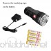 LED Flashlight 10000 Lumens 12xCREE XM-L T6 LED 3 Modes Super Bright LED Flashlight Waterproof Portable Emergency Light with 4x18650 rechargeable lithium batteries and AC Battery Charger Black - B07B13JNY5