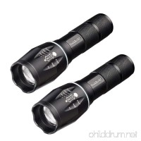 LED Flashlights 2 Pack - ROCKBIRDS 5 Modes LED Torch Flashlight - As Seen on TV XML T6 - Adjustable & Water Resistant Flashlights for Biking Hiking Camping Emergency - B00UMO20FC