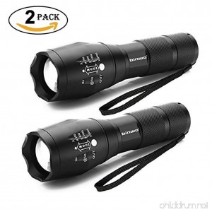 LED Tactical Flashlight Binwo Super Bright 2000 Lumen XML T6 LED Flashlights Portable Outdoor Water Resistant Torch Light Zoomable Flashlight with 5 Light Modes 2 Pack - B074MQG36R