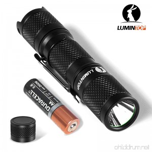LUMINTOP Tool AA EDC Flashlight Pocket-Sized Led Torch Super Bright 550 lumens Cree Led IPX-8 Water Resistant 3 Modes Powered By One 14500 or AA Battery Magnetic Tail For Indoors And Outdoors - B076HLJ4R7
