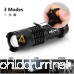 MIKAFEN 5 Pack Mini Flashlights LED Flashlight 300lm Adjustable Focus Zoomable Light (Black) - B0183JMQ9C