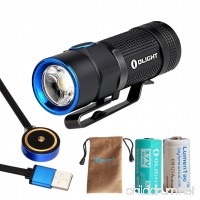 Turbo S Version Olight S1R 900 Lumen USB Rechargeable LED Flashlight - Compact EDC Light with Mini Magnetic Dock Charger  Rechargeable Battery and a LumenTac CR123A Battery - B01LDG87ZE