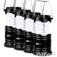 4 Pack Portable LED Camping Lantern  Novelty Place [Heavy Duty & Waterproof] Outdoor Hiking Gear Lights - Ultra Bright Compact Size - Battery Powered Emergency Flashlight - B0752RFZ22