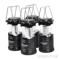 4 Pack Portable LED Camping Lantern Outdoor Flashlights.Water Resistant Ultra Bright 30 LED Lantern for Hiking Emergencies Hurricanes Outages Storms Camping Fishing.(Batteries Not Included) - B073F5T78L