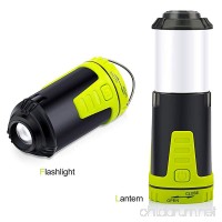 EATOP Portable LED Camping Lantern Flashlights Collapsible Camping Lantern Equipment Gear Lights for Hiking  Emergencies  Hurricanes  Outages (Black/Green) - B07DN7M6C5