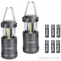 GYMAN Led Lantern Camping Lantern(2 Pack Collapsible) with 6 AA Batteries Ultra Bright with Magnetic Base Best Camping Equipment Gear Survival Kit for Emergency  Hurricane  Power Outage and Repairing - B076GZ5L62