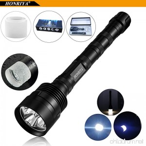 HONRIYA Super Bright LED Flashlight 12000 High Lumen with Camping Cap Diffuser 5 Light Modes for Camping and Hiking or Gift-Giving - B078RNCQ62