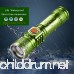Leacoco Flashlights Led Bright MINI USB Rechargeable Camping Flashlights with Lanyard Adjustable Focus and 5 Light Mode Outdoor Water Resistant for Camping Hiking and Emergency etc. (Green) - B075SZ5HZN