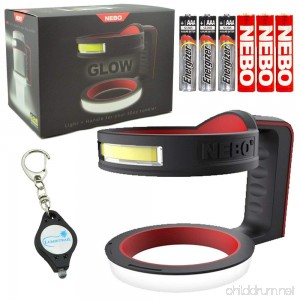 Nebo Glow Tumbler Handle Flashlight 220 Lumen 6668 with 3 X Energizer AAA Alkaline Batteries & LightJunction Keychain Light - B078KL4Y9M