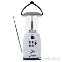 Qooltek Multi-functional 4-way Powered Solar Hand Crank LED Camping Lantern with Radio and Emergency Cell Phone Charger - B01M0RFI52