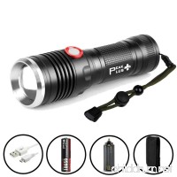 Rechargeable Flashlight – Flashlights High Lumens  Bright  Zoom  4 Modes  Tactical 18650 Flashlight with Lithium Ion Battery and Belt Holster - TFX1000 by PeakPlus - B075J8GSLL