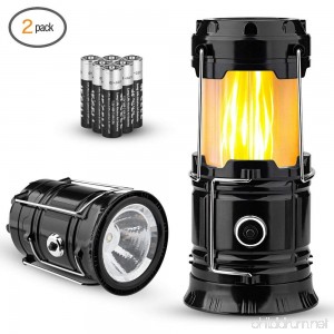 TANSOREN 2 Pack Portable LED Camping Lantern [2018 UPGRADED][3-IN-1] Decorative Flame light Ultra Bright Flashlights with S and 6 AA Batteries Collapsible Survival Kit for Emergence Outdoor - B07D7Q4T1D