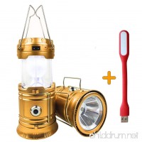 ZLXING Solar Lantern Portable Collapsible Rechargeable for Outdoor Camping Hiking Emergency 3 Colors - B075GGXCM9