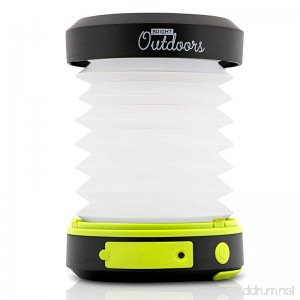 Bright Outdoors Solar Camping Lantern Flashlight and Emergency Powerbank - USB Rechargeable Portable and Collapsible. Ideal Safety Patio or LED Night Light! Available in 800 or 1800 mAh power - B0188DBZOA