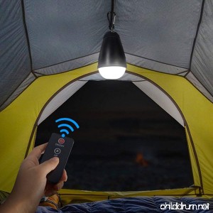 Portable Water-resistant LED Camping Lamp with Remote Control Outdoor Tent Lantern Great for Hiking Climbing Emergency Camping Tent USB Rechargeable Light - B01HK1K4HA