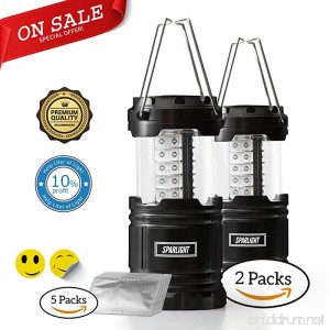 Sparlight Portable Outdoor LED Camping Lantern (3 AA Batteries)- Emergency Power Outages Storms Highway Crisis Multipurpose Lightweight and Collapsible (w/ 30 pieces of mosquito repellent patch) - B077RYB5MV