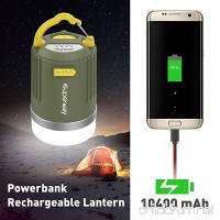 Superway LED Camping Lantern & 10400mAh Power Bank  440 Lumens IP65 Waterproof Rechargeable Camping Lantern  99hrs Use for One Charge- Best for Hiking Camp Outages - B073PY63JQ