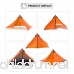Naturehike 1 Person Tent Backpacking Lightweight Single Tent Waterproof with Double Layer Pyramid Tent for Mountaineering Hiking Camping - B077TF71HY