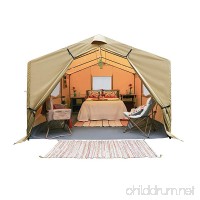 Spacious and Durable Ozark Trail 12x10 Wall Tent With Strong Wheel Carry Bag Sleeps 6 Can Withstand Wind and Snow Perfect for Family Camping/Hunting Disaster Relief and More Brown Khaki  Cream - B07BVB61RX