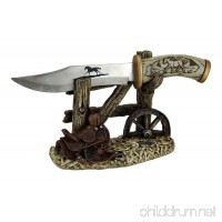 10 1/2" Decorative Horse Handle / Blade Knife with Western Display Stand - B01MA36HYX