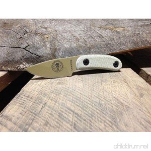 ESEE Knives Dark Earth Candiru Fixed Blade with Grey Micarta Scale Handles and Molded Polymer Sheath - B016QH9ZEW