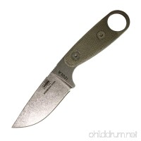 ESEE Knives Izula Stainless Steel Survival Knife with Grey Micarta Scales and Molded Sheath - B016QM6BSU