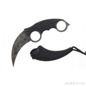 Falcon 7.5 Tactical Style Karambit Knife With ABS Sheath and Cord. Full Tang Fixed Blade Knife (Choose Your Color) - B0742PYV5J