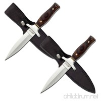 MTECH USA MT-20-03 Fixed Blade Knife  Titanium Double Edge Blade  Pakkawood Handle  9-Inch Overall (Pack of 2.) - B01N2B8A5U