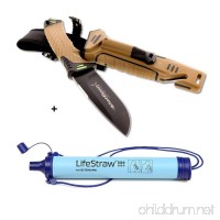 StatGear Surviv-All Outdoor Knife and Lifestraw Personal Water Filter Bundle for Camping and Survival With Firestarter and Sharpener - B072SY1LPQ