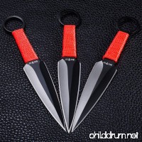 Tactical Survival Throwing Knife Set - Three Stainless Steel Throwers with Black Blade - Good for Everyday Sports Throwing  Fighting & Rescue -Throwing Knife Set - Kunai Knife Kit - GrandWay FL 13729 - B06Y5BG963