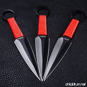 Tactical Survival Throwing Knife Set - Three Stainless Steel Throwers with Black Blade - Good for Everyday Sports Throwing Fighting & Rescue -Throwing Knife Set - Kunai Knife Kit - GrandWay FL 13729 - B06Y5BG963