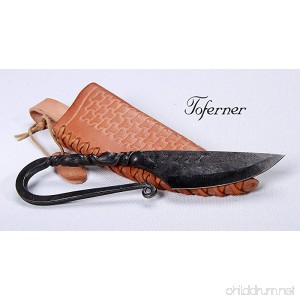 Toferner Medieval Celtic knife- Hand Forged Knife- Sports- Hand Made Genuine Leather Case- Polished & Hardened Blade - Vintage– Art Collection- Antiquity- Great Gift Idea- By - B0764JWCJL