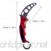 Andux Land Karambit Trainer Knife Stainless Steel Training Tool Holes with Pocket Clip Dull CS/WD01 (Red) - B074BPZRVM